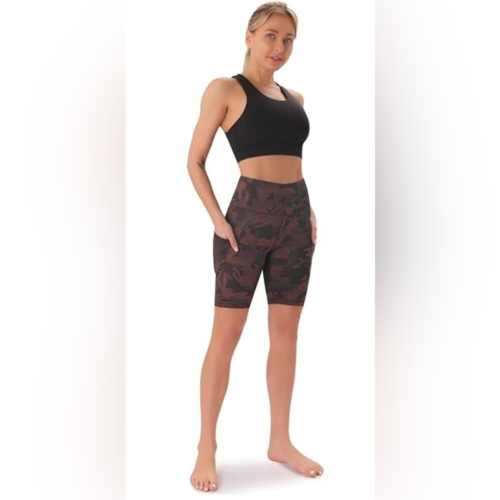 AFITNE Women's High Waist Biker Shorts with Pockets